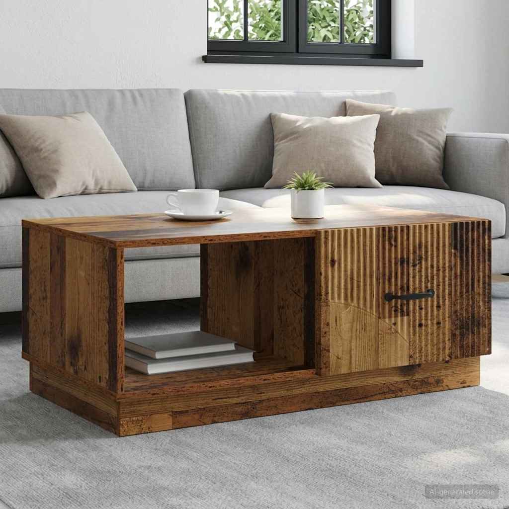 vidaXL Coffee Table Old Wood 90 x 50 x 37 cm Engineered Wood 1