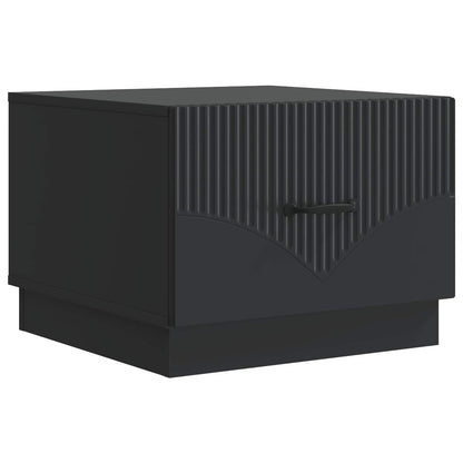 vidaXL Coffee Table Black 49 x 50 x 37 cm Engineered Wood 2