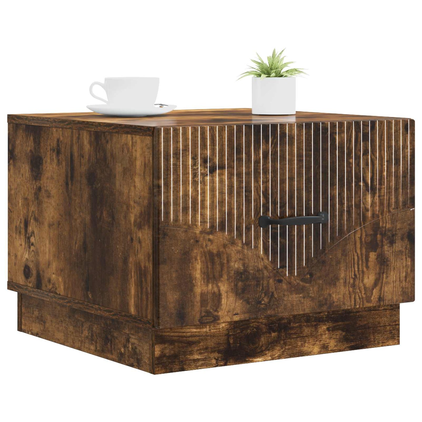 vidaXL Coffee Table Smoked Oak 49 x 50 x 37 cm Engineered Wood 3