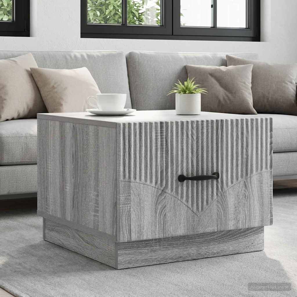 vidaXL Coffee Table Grey Sonoma 49 x 50 x 37 cm Engineered Wood 1