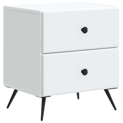 vidaXL Bedside Cabinet White 43 x 34.5 x 47.5 cm Engineered Wood 2