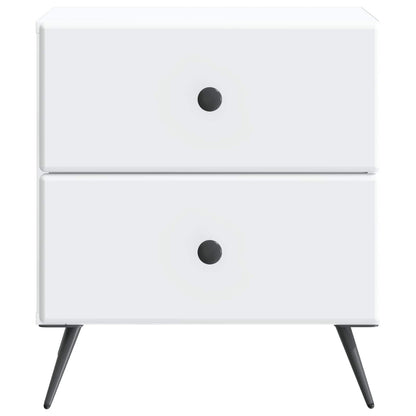 vidaXL Bedside Cabinet White 43 x 34.5 x 47.5 cm Engineered Wood 5