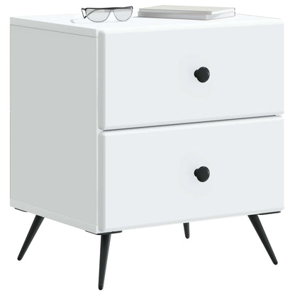 vidaXL Bedside Cabinet White 43 x 34.5 x 47.5 cm Engineered Wood 3