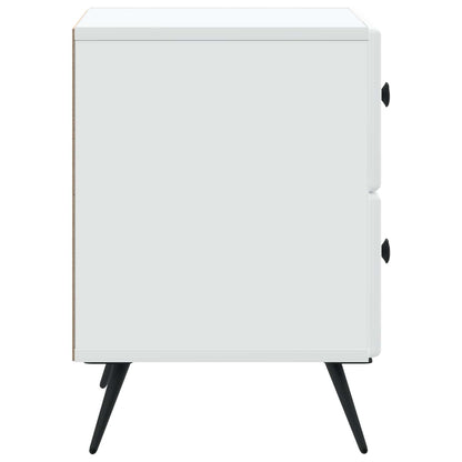 vidaXL Bedside Cabinet White 43 x 34.5 x 47.5 cm Engineered Wood 6
