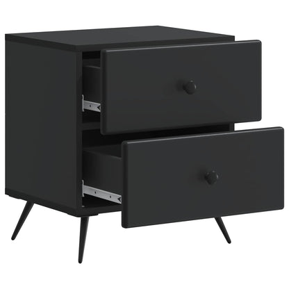 vidaXL Bedside Cabinet Black 43 x 34.5 x 47.5 cm Engineered Wood 4