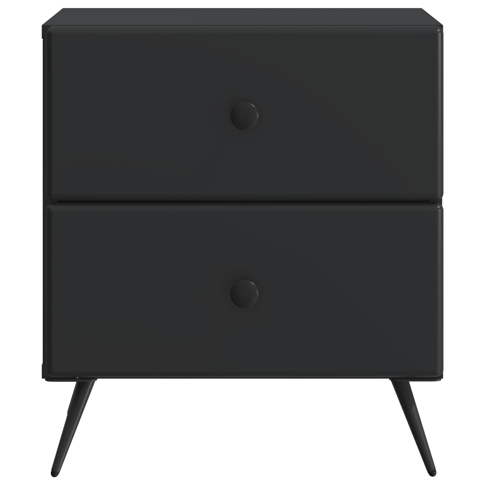 vidaXL Bedside Cabinet Black 43 x 34.5 x 47.5 cm Engineered Wood 5