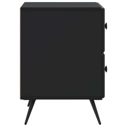 vidaXL Bedside Cabinet Black 43 x 34.5 x 47.5 cm Engineered Wood 6