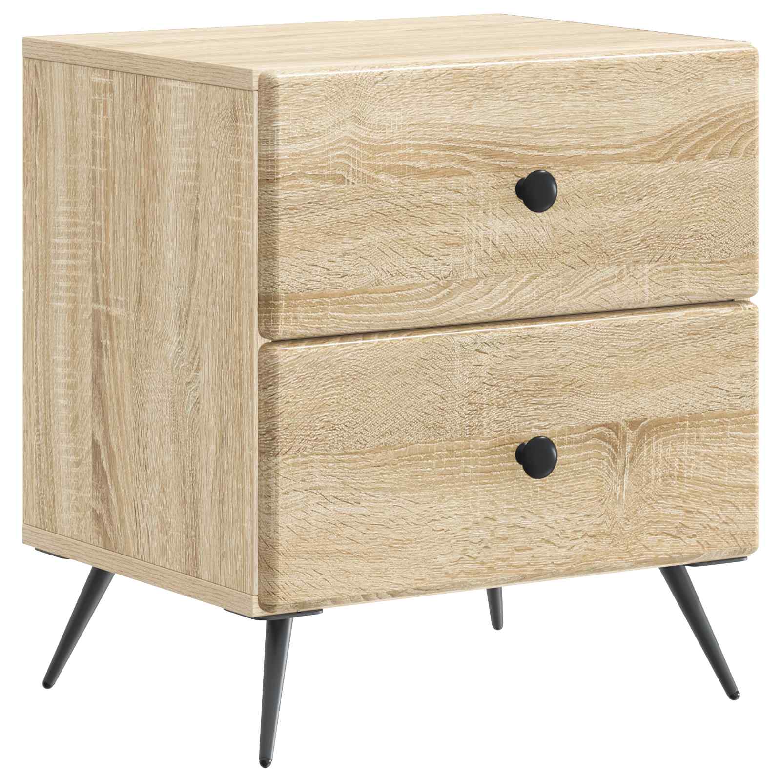 vidaXL Bedside Cabinet Sonoma Oak 43 x 34.5 x 47.5 cm Engineered Wood 2