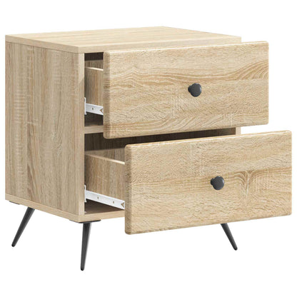 vidaXL Bedside Cabinet Sonoma Oak 43 x 34.5 x 47.5 cm Engineered Wood 4