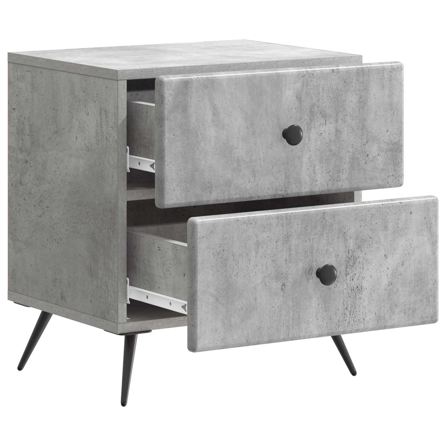vidaXL Bedside Cabinet Concrete Grey 43 x 34.5 x 47.5 cm 4