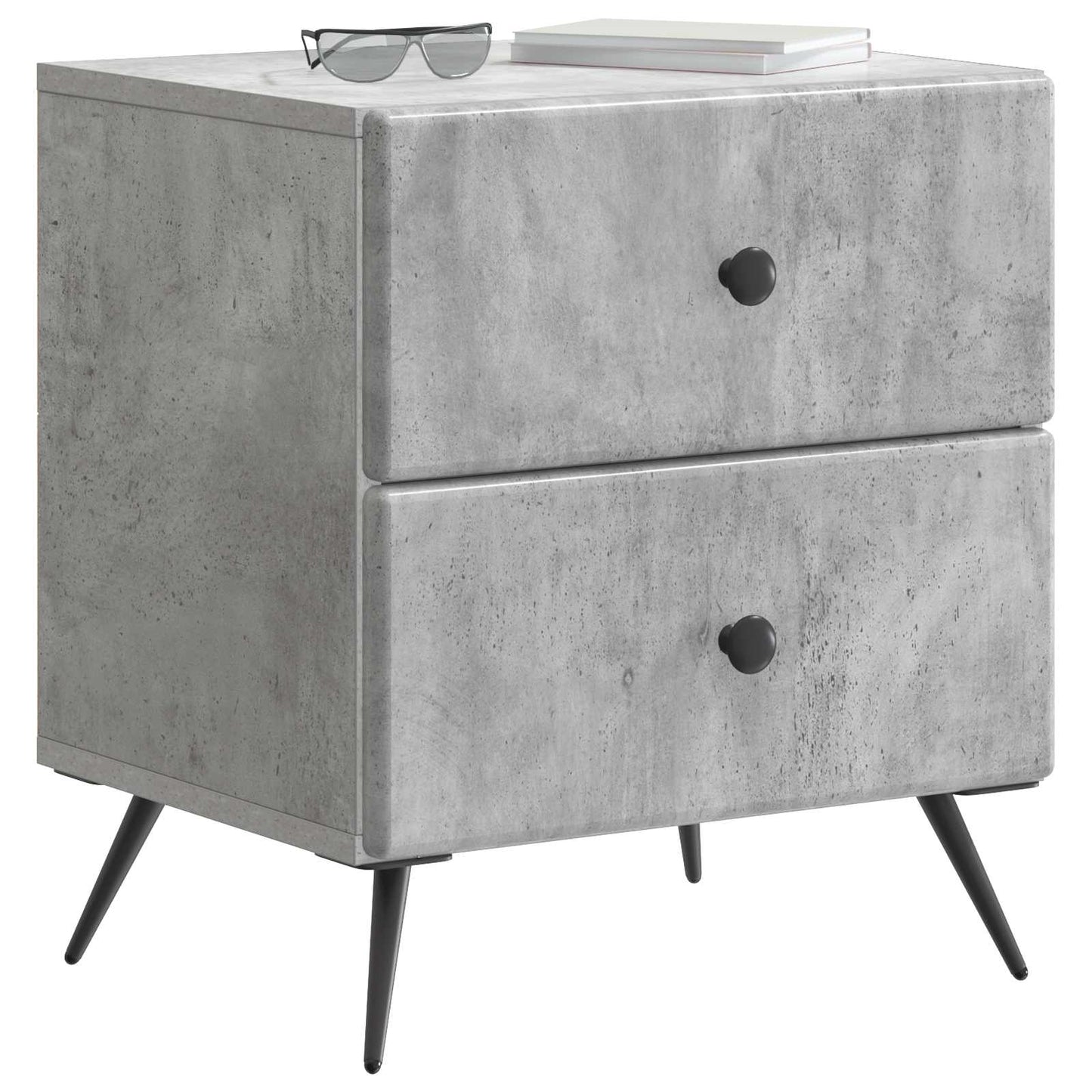vidaXL Bedside Cabinet Concrete Grey 43 x 34.5 x 47.5 cm 3