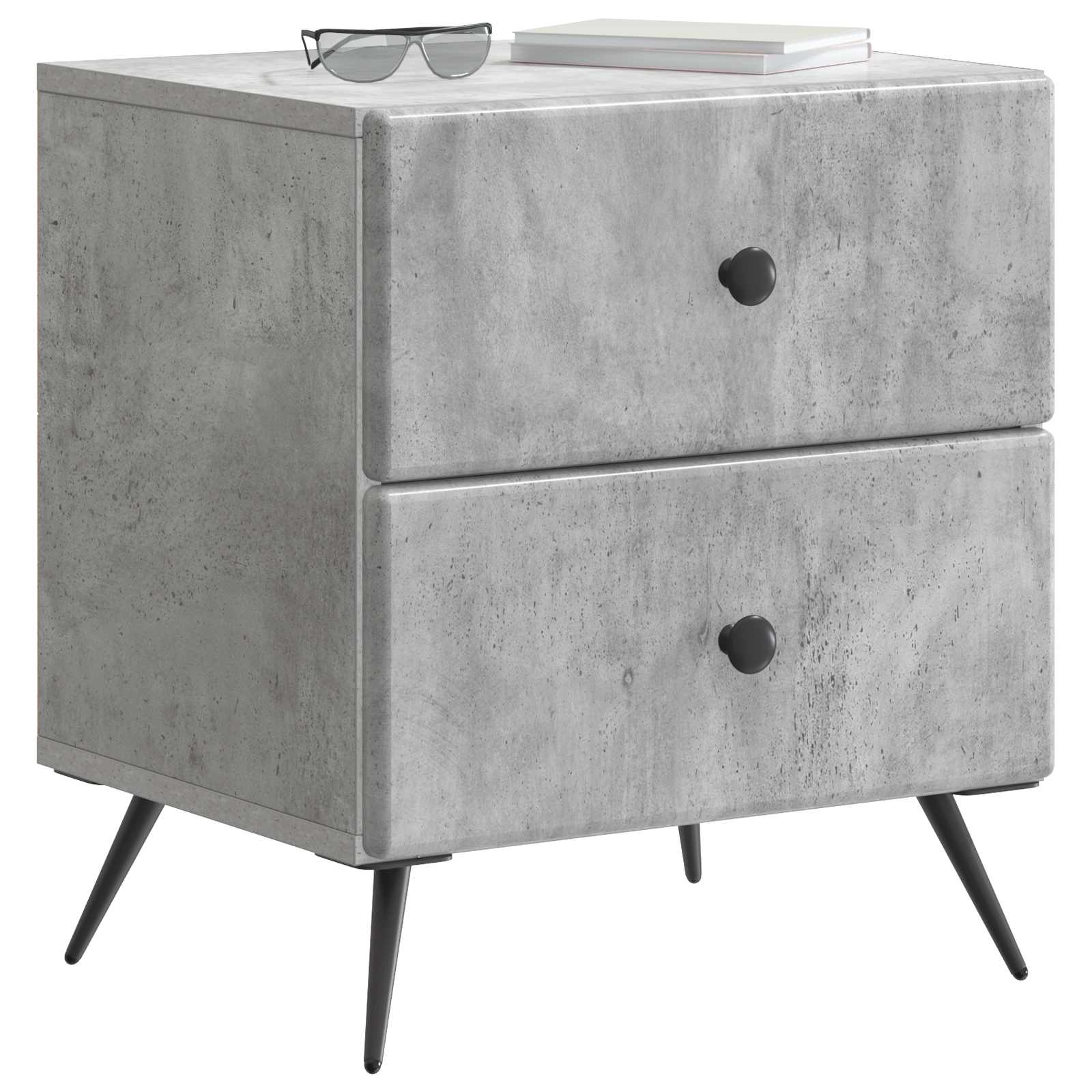vidaXL Bedside Cabinet Concrete Grey 43 x 34.5 x 47.5 cm 3
