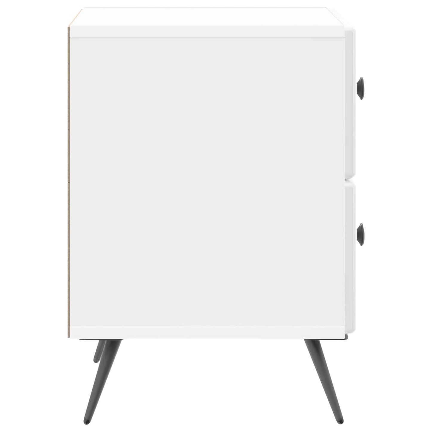 vidaXL Bedside Cabinet High Gloss White 43 x 34.5 x 47.5 cm 6