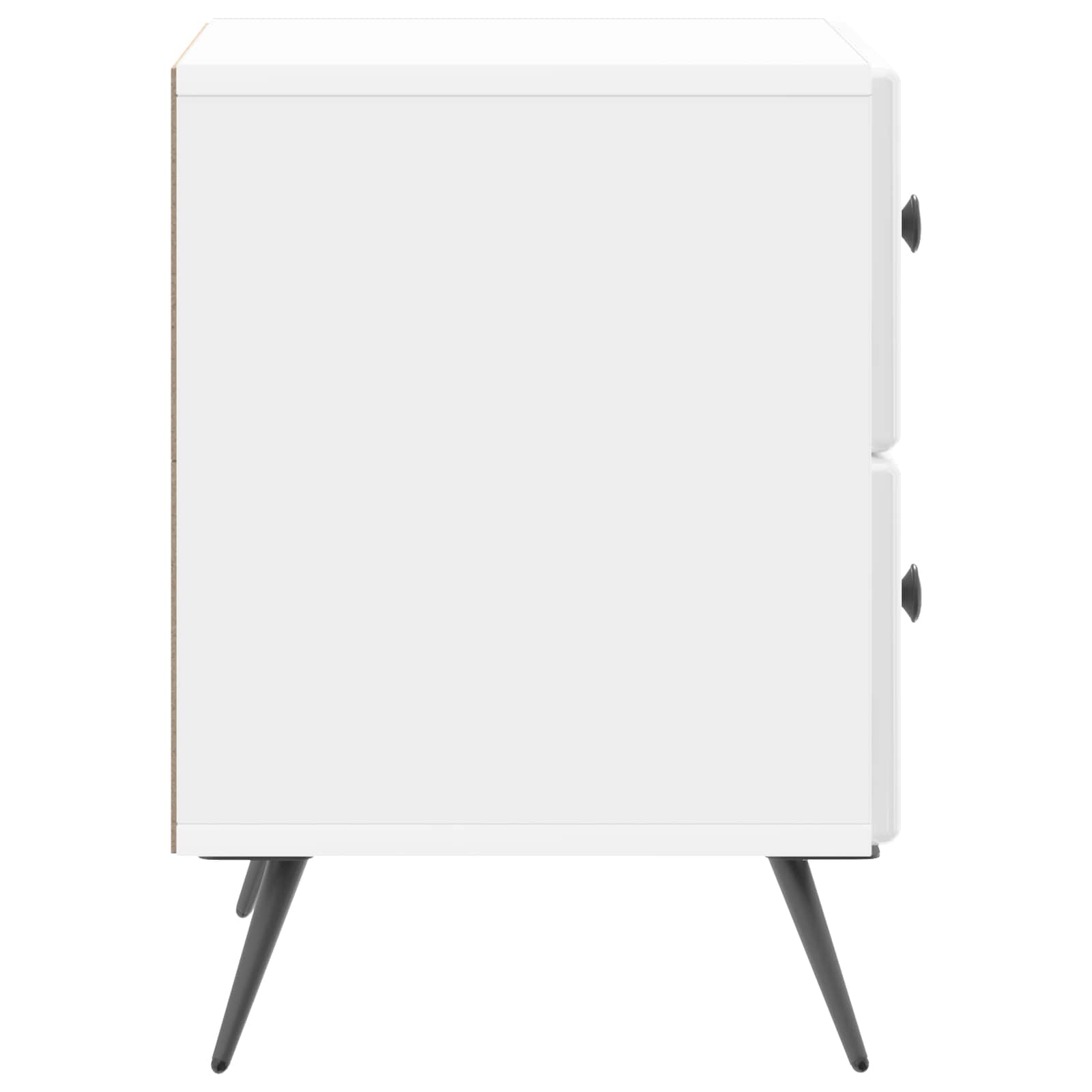 vidaXL Bedside Cabinet High Gloss White 43 x 34.5 x 47.5 cm 6