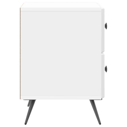 vidaXL Bedside Cabinet High Gloss White 43 x 34.5 x 47.5 cm 6