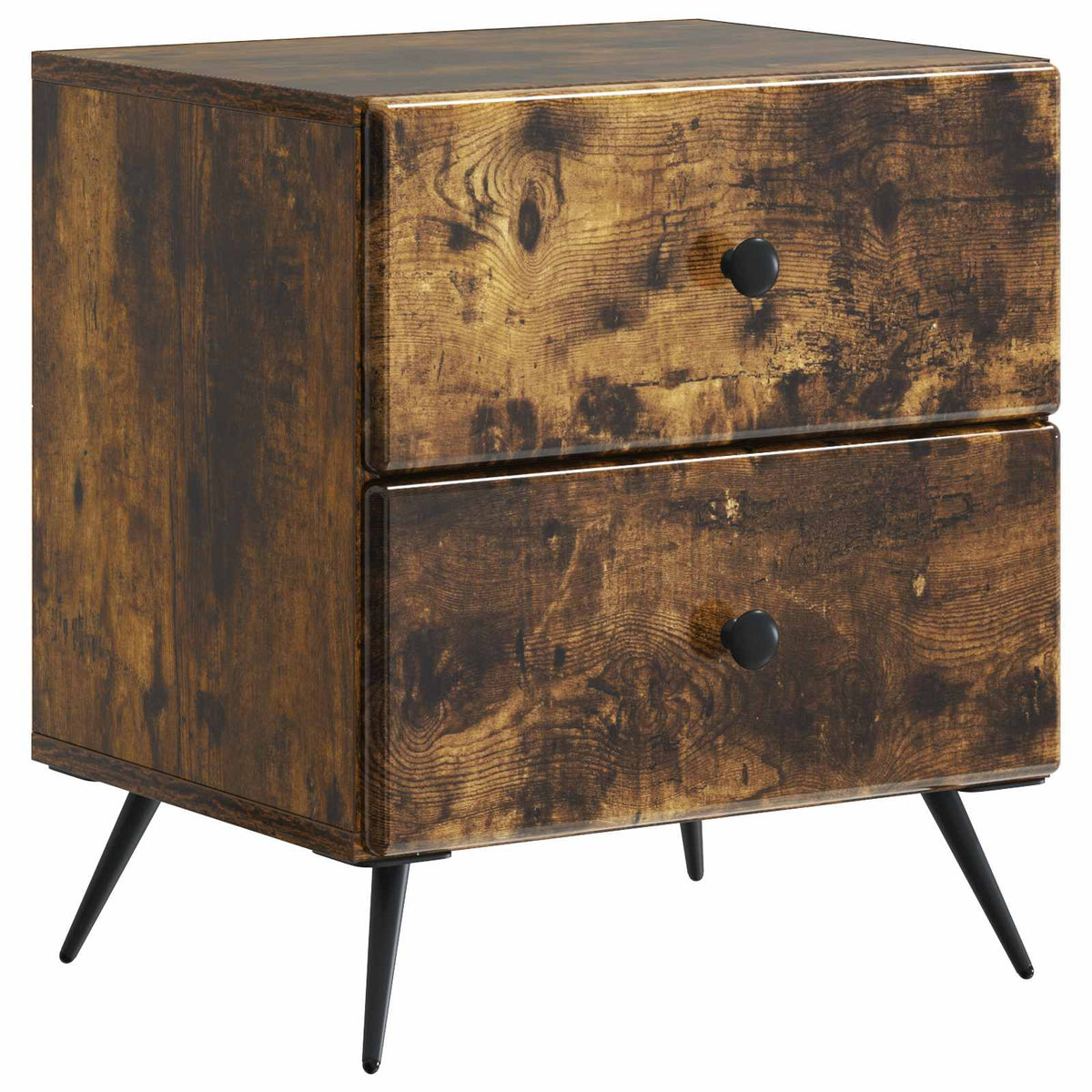 Bedside Cabinet 43 x 34.5 x 47.5 cm Smoked oak