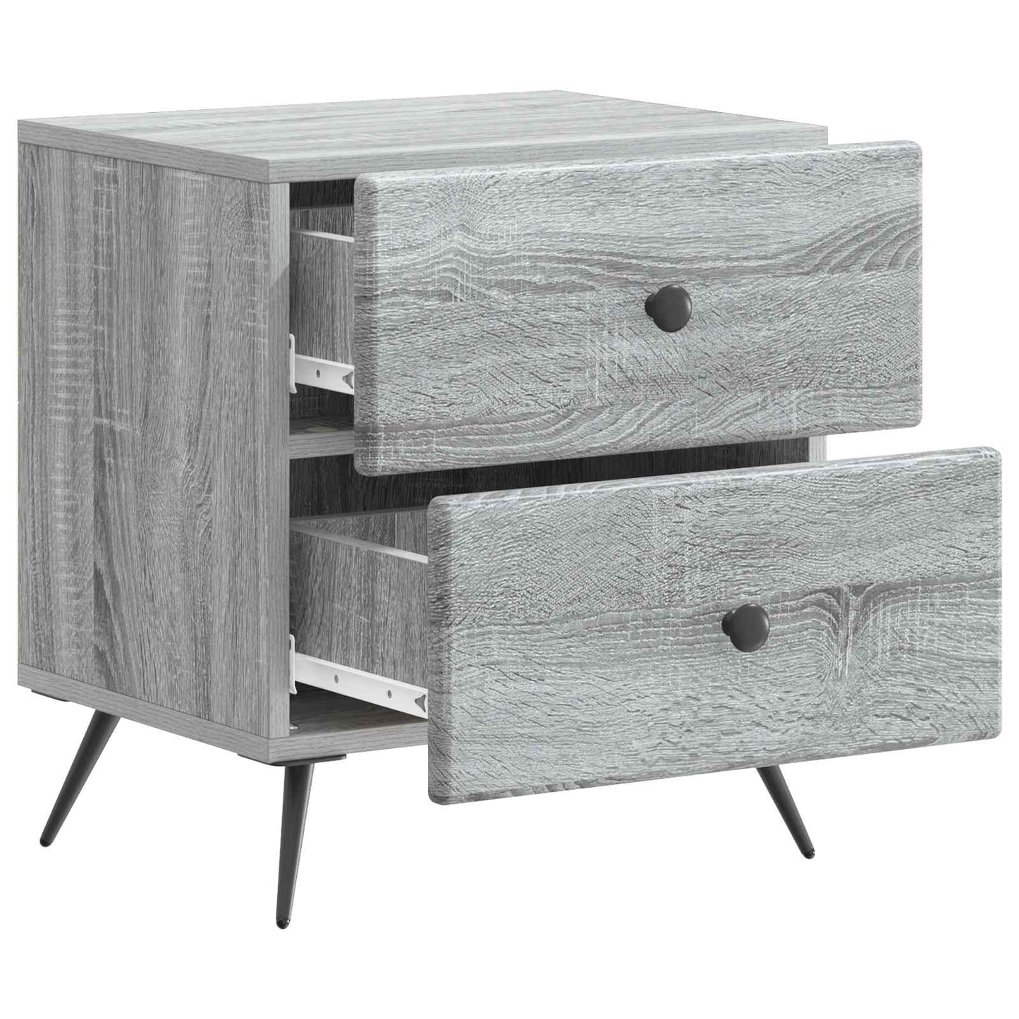 vidaXL Bedside Cabinet Grey Sonoma 43 x 34.5 x 47.5 cm Engineered Wood 4