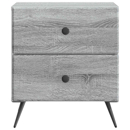 vidaXL Bedside Cabinet Grey Sonoma 43 x 34.5 x 47.5 cm Engineered Wood 5
