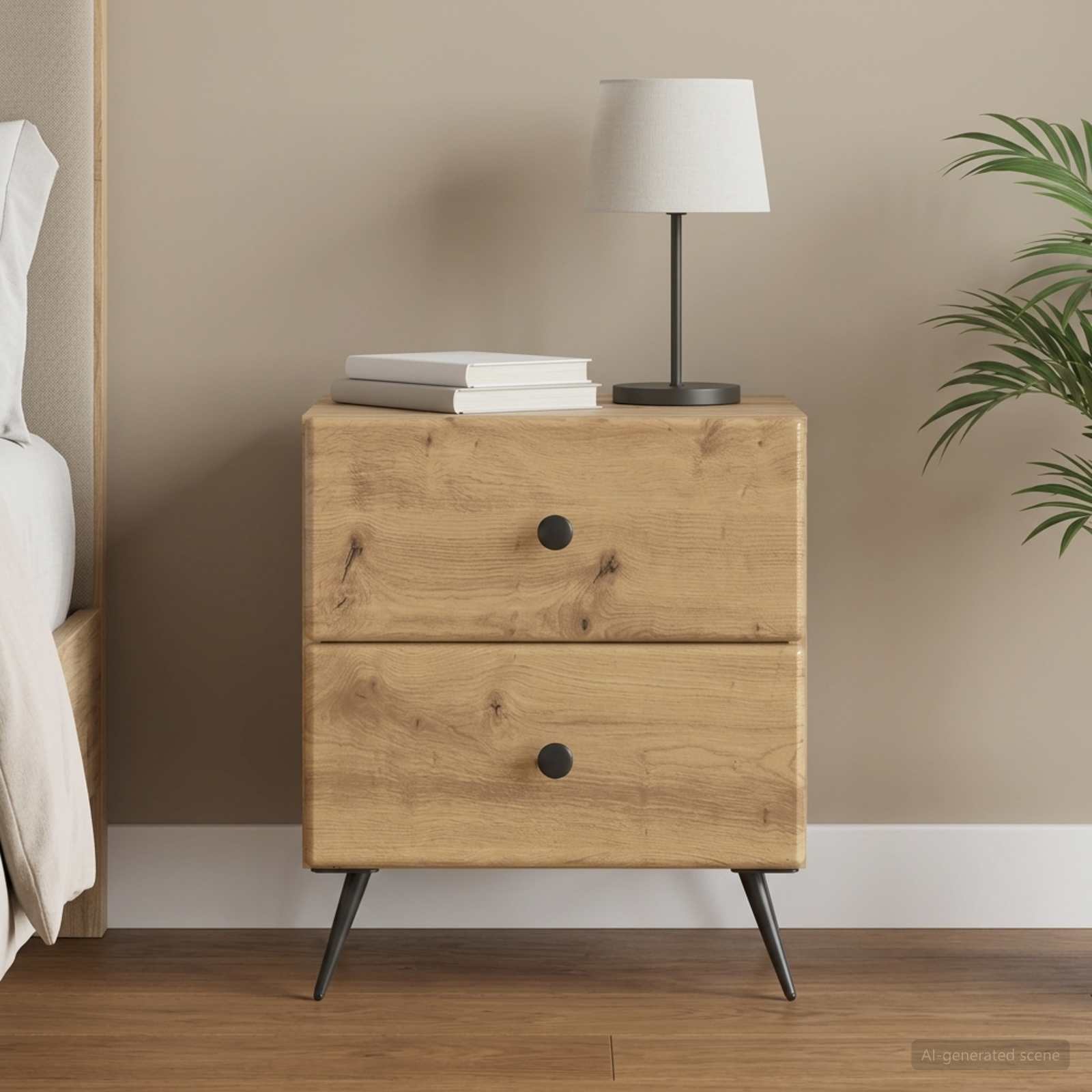 vidaXL Bedside Cabinet Artisan Oak 43 x 34.5 x 47.5 cm Engineered Wood 1