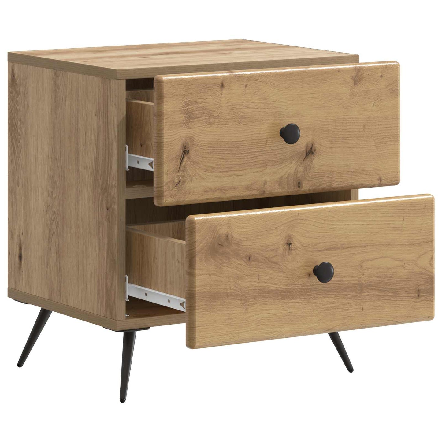 vidaXL Bedside Cabinet Artisan Oak 43 x 34.5 x 47.5 cm Engineered Wood 4