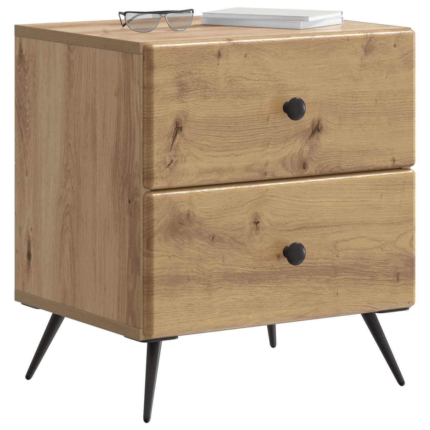 vidaXL Bedside Cabinet Artisan Oak 43 x 34.5 x 47.5 cm Engineered Wood 3