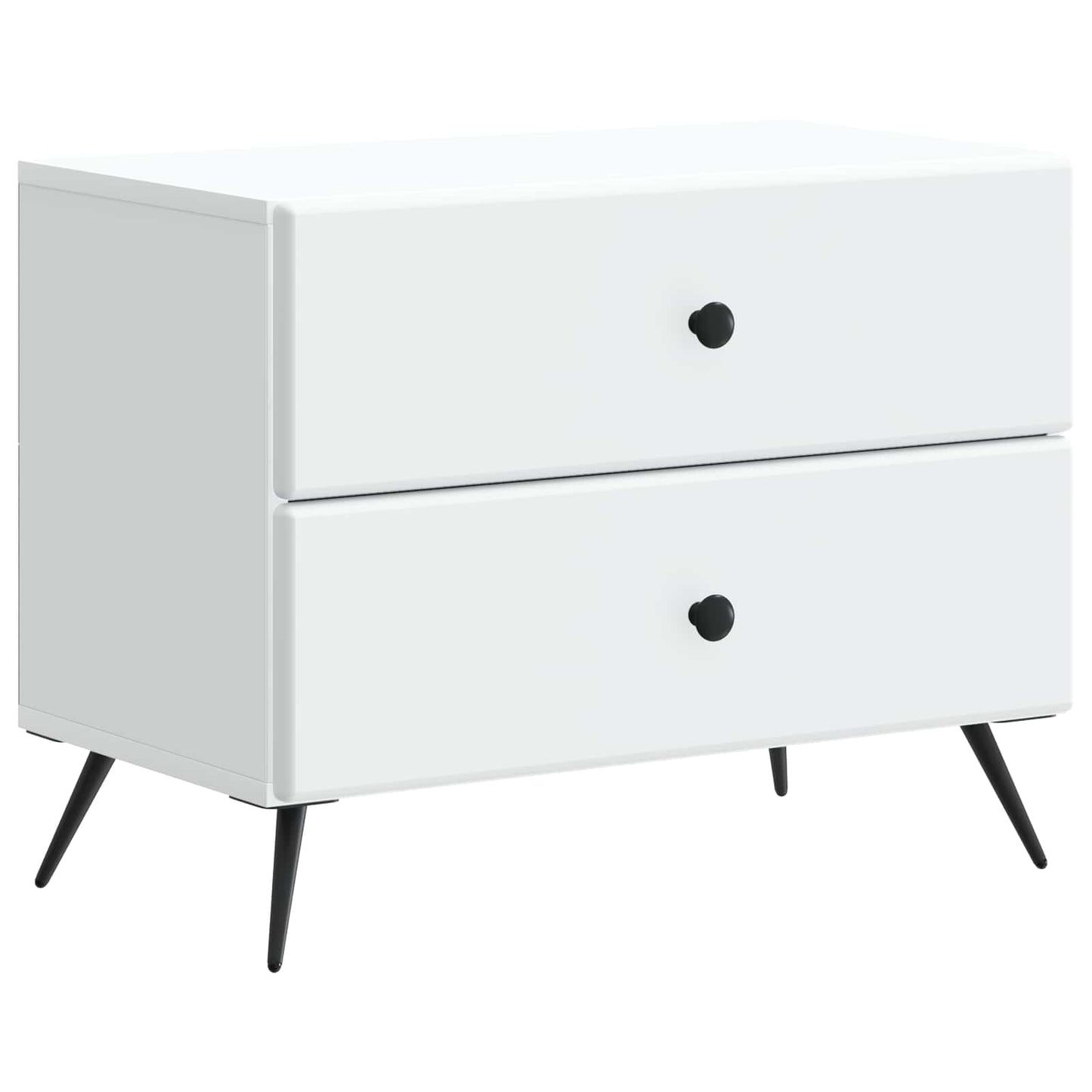 vidaXL Bedside Cabinet White 62 x 34.5 x 47.5 cm Engineered Wood 2