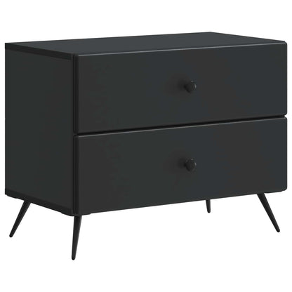vidaXL Bedside Cabinet Black 62 x 34.5 x 47.5 cm Engineered Wood 2