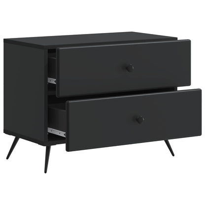 vidaXL Bedside Cabinet Black 62 x 34.5 x 47.5 cm Engineered Wood 4