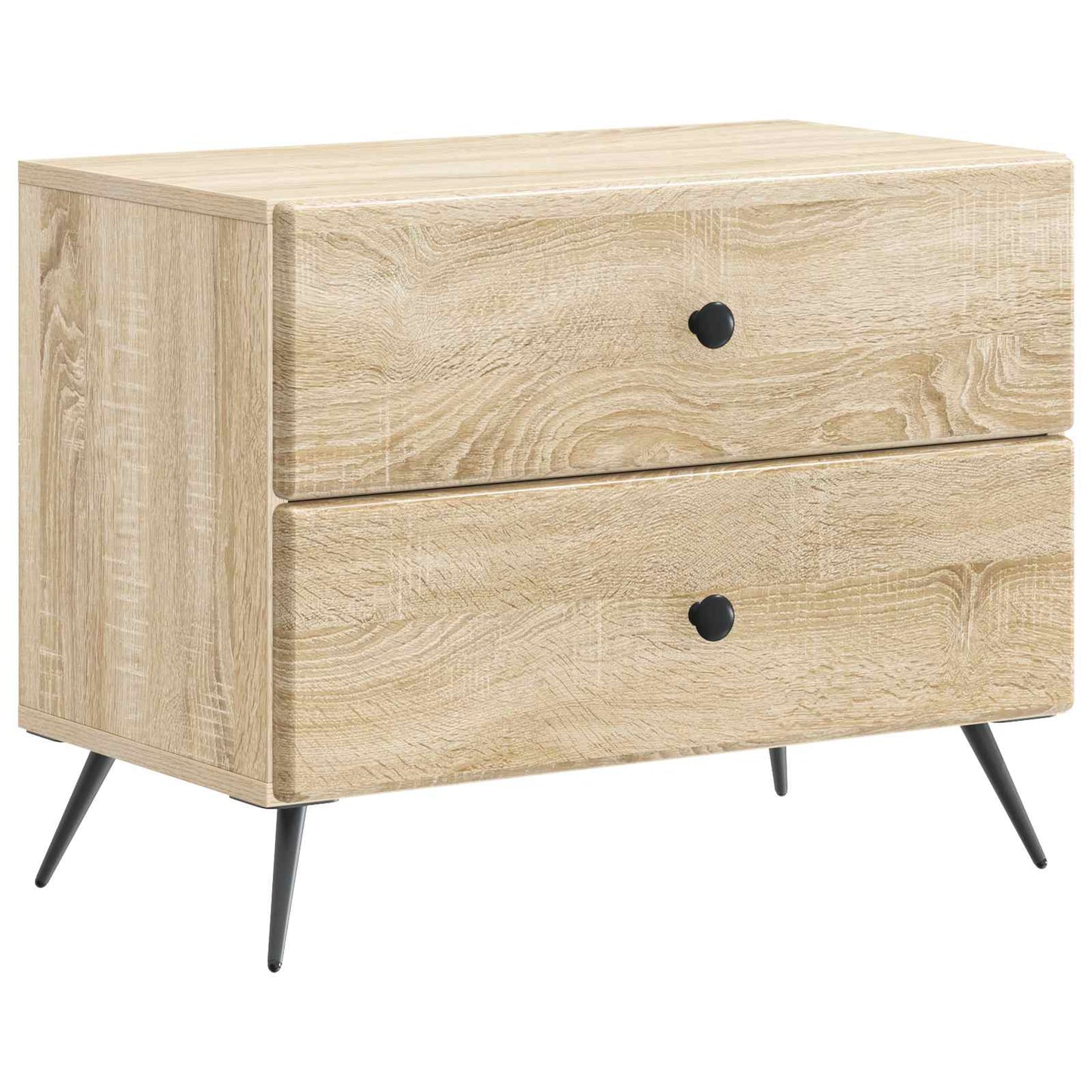 vidaXL Bedside Cabinet Sonoma Oak 62 x 34.5 x 47.5 cm Engineered Wood 2