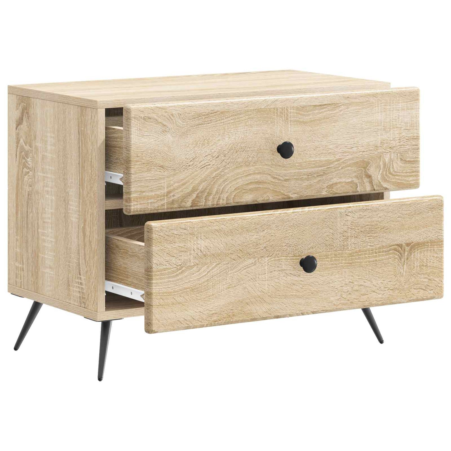 vidaXL Bedside Cabinet Sonoma Oak 62 x 34.5 x 47.5 cm Engineered Wood 4