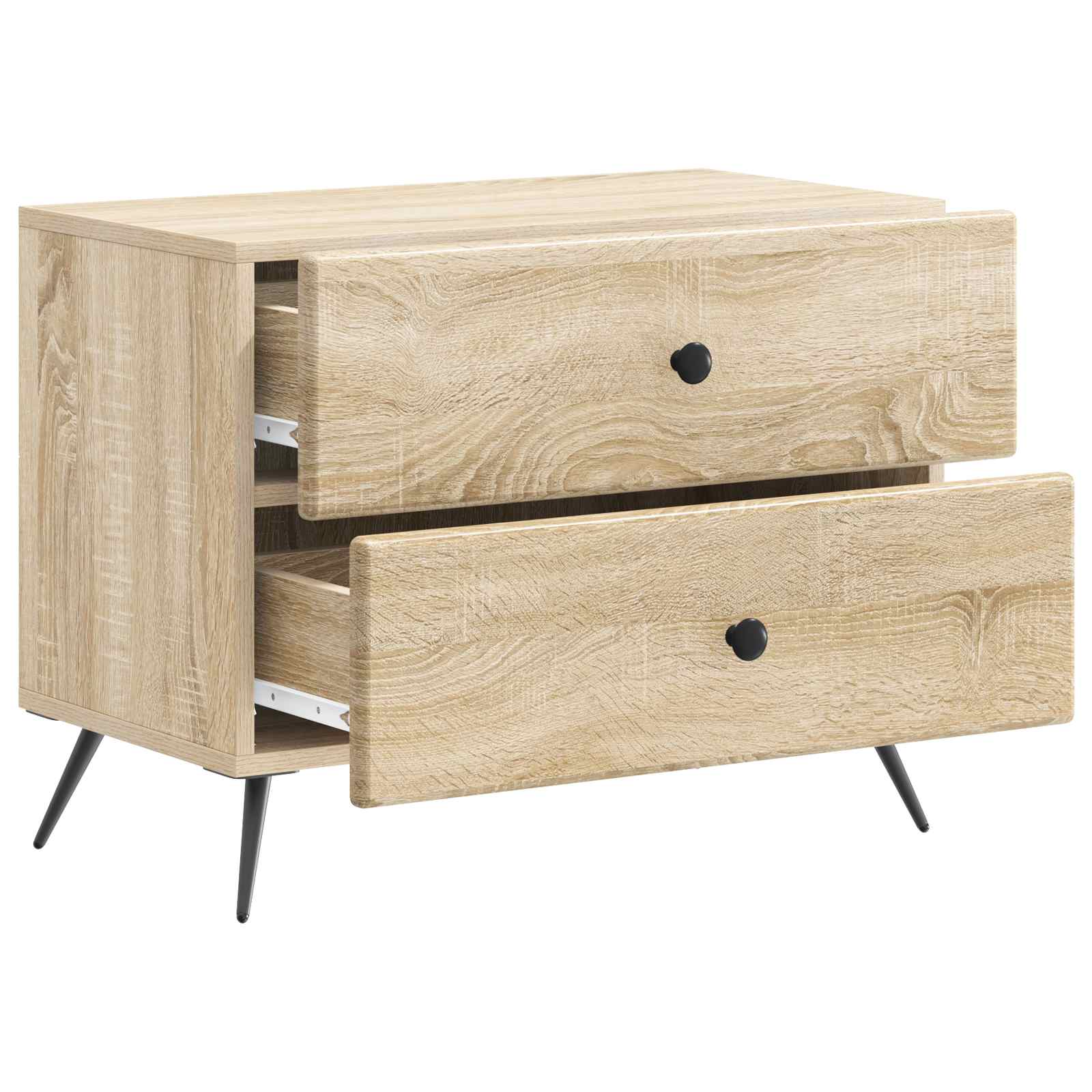 vidaXL Bedside Cabinet Sonoma Oak 62 x 34.5 x 47.5 cm Engineered Wood 4