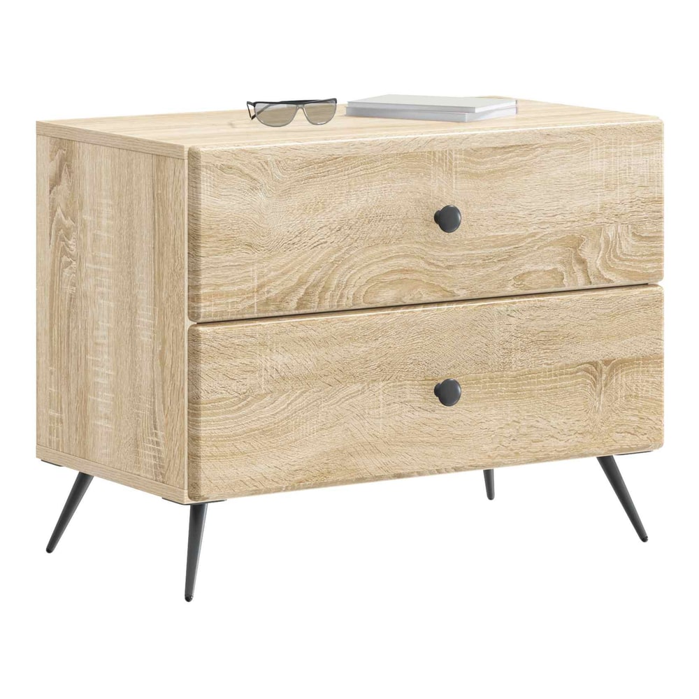 Bedside Cabinet 62 x 34.5 x 47.5 cm Engineered Wood Sonoma oak