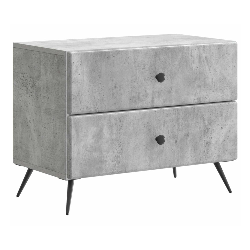 Bedside Cabinet 62 x 34.5 x 47.5 cm Engineered Wood Concrete grey