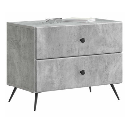 Bedside Cabinet 62 x 34.5 x 47.5 cm Engineered Wood Concrete grey
