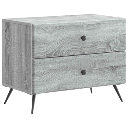 vidaXL Bedside Cabinet Grey Sonoma 62 x 34.5 x 47.5 cm Engineered Wood 2