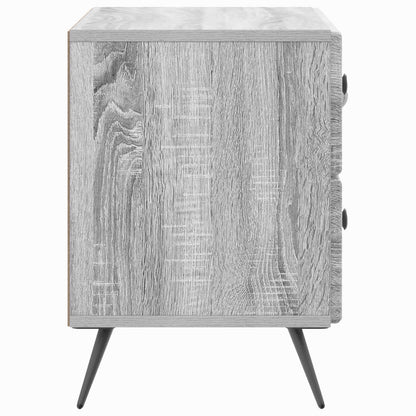 vidaXL Bedside Cabinet Grey Sonoma 62 x 34.5 x 47.5 cm Engineered Wood 6
