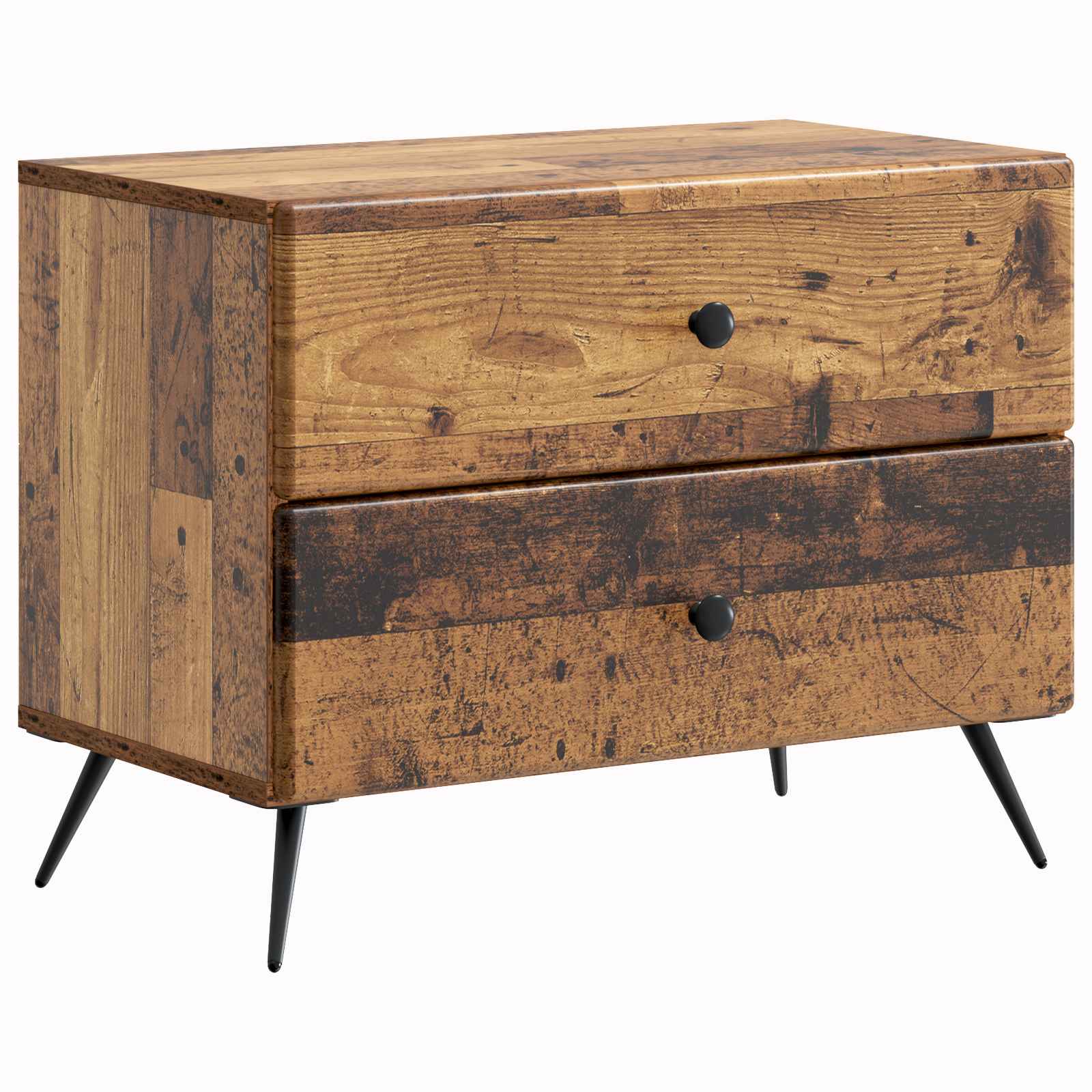 vidaXL Bedside Cabinet Old Wood 62 x 34.5 x 47.5 cm Engineered Wood 2