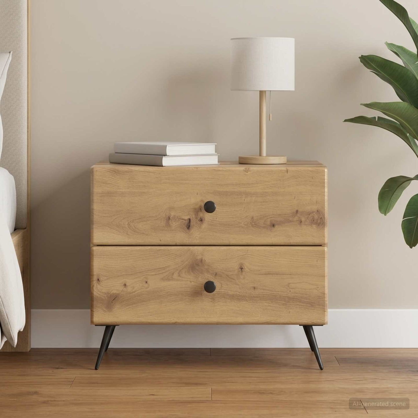vidaXL Bedside Cabinet Artisan Oak 62 x 34.5 x 47.5 cm Engineered Wood 1