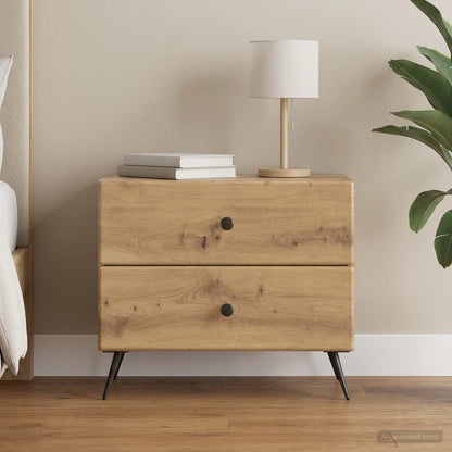 vidaXL Bedside Cabinet Artisan Oak 62 x 34.5 x 47.5 cm Engineered Wood 1