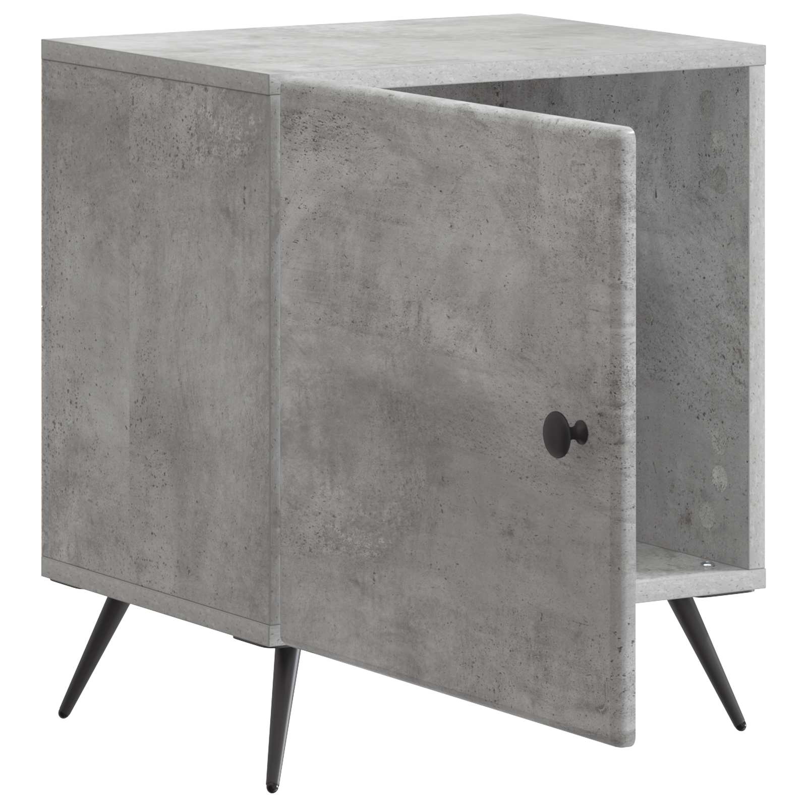 vidaXL Bedside Cabinet Concrete Grey 43 x 34.5 x 50 cm Engineered Wood 4