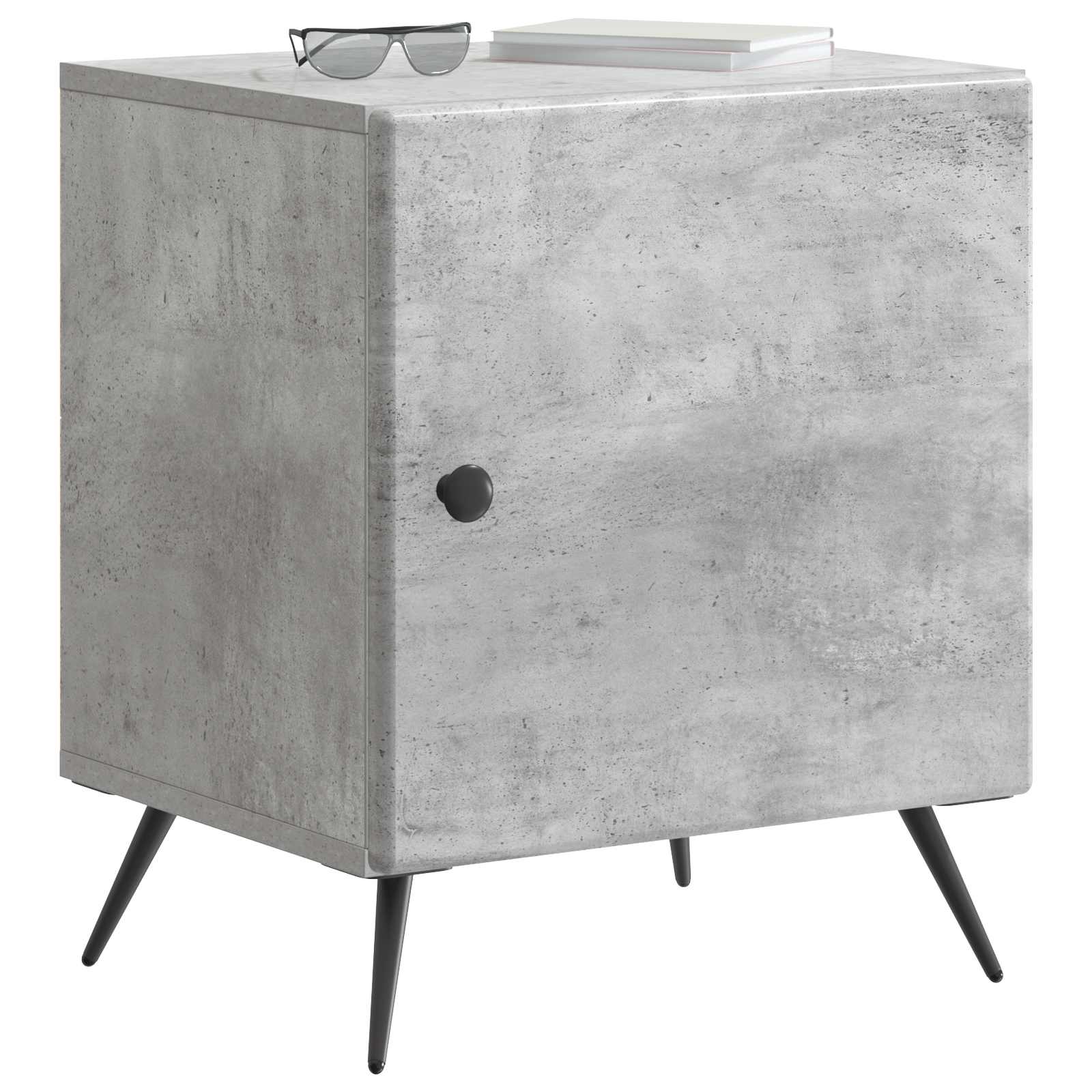 vidaXL Bedside Cabinet Concrete Grey 43 x 34.5 x 50 cm Engineered Wood 3