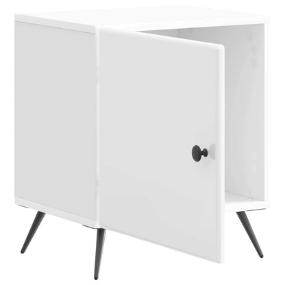 vidaXL Bedside Cabinet High Gloss White 43 x 34.5 x 50 cm 4