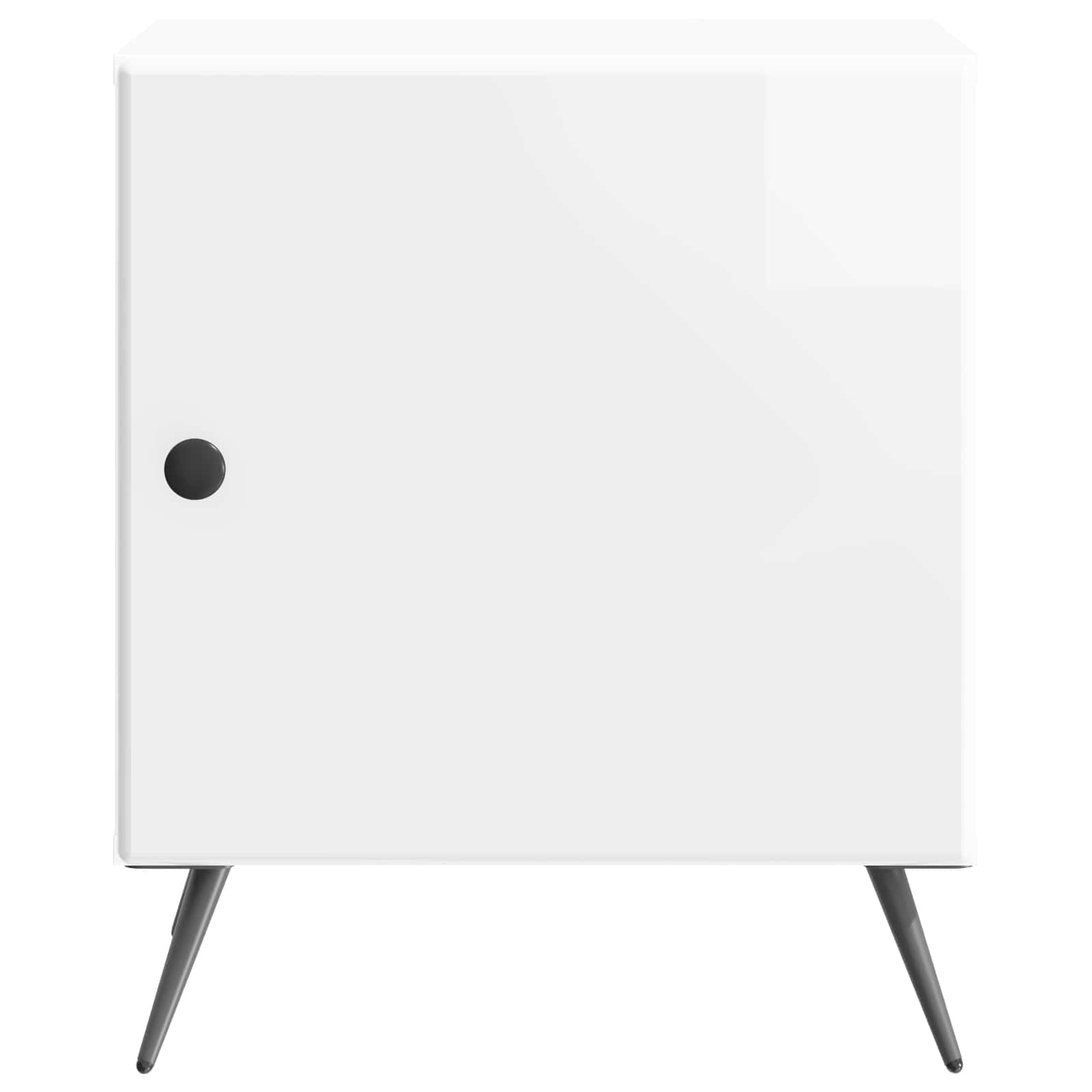 vidaXL Bedside Cabinet High Gloss White 43 x 34.5 x 50 cm 5