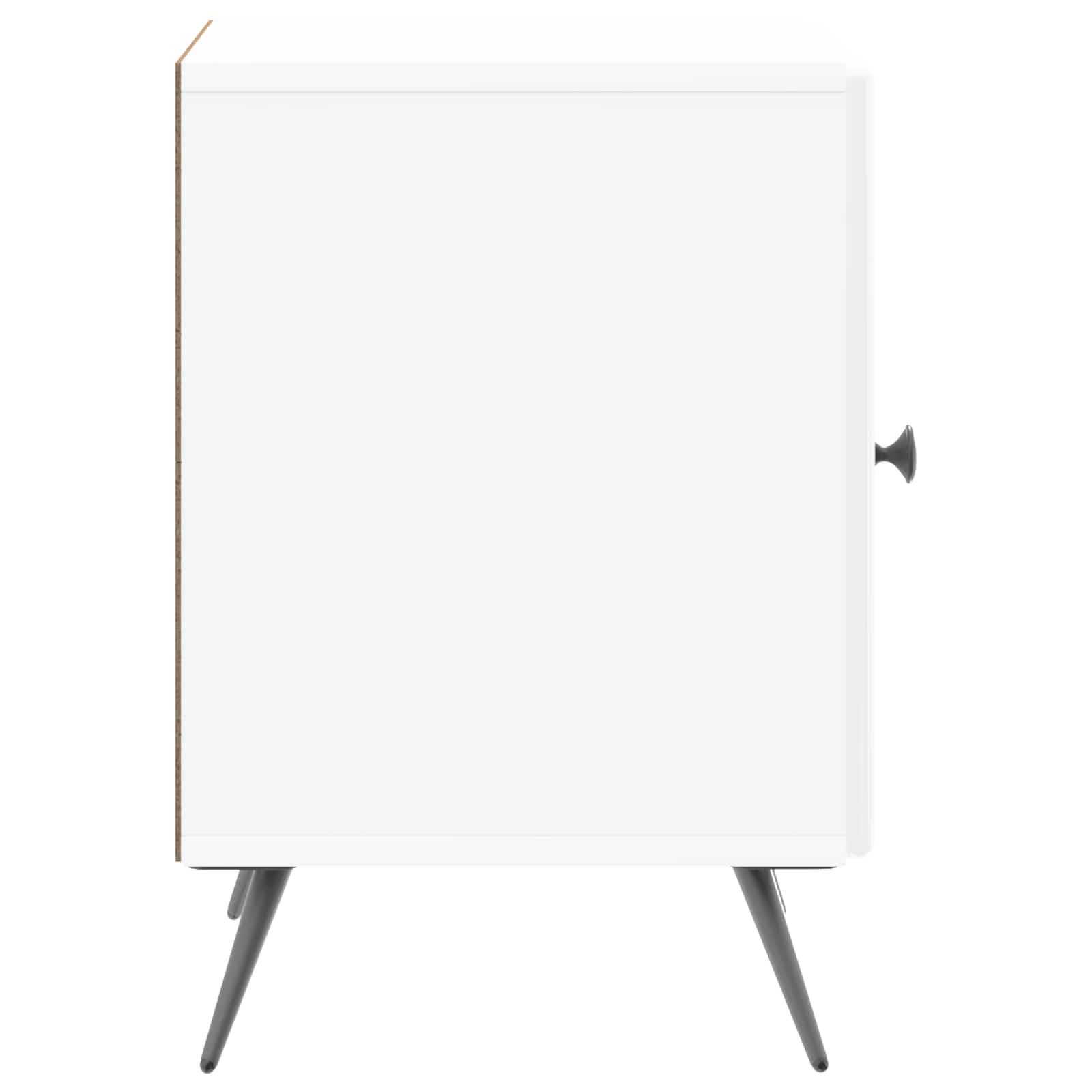 vidaXL Bedside Cabinet High Gloss White 43 x 34.5 x 50 cm 6