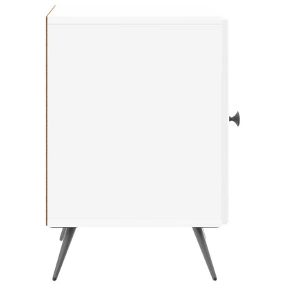 vidaXL Bedside Cabinet High Gloss White 43 x 34.5 x 50 cm 6