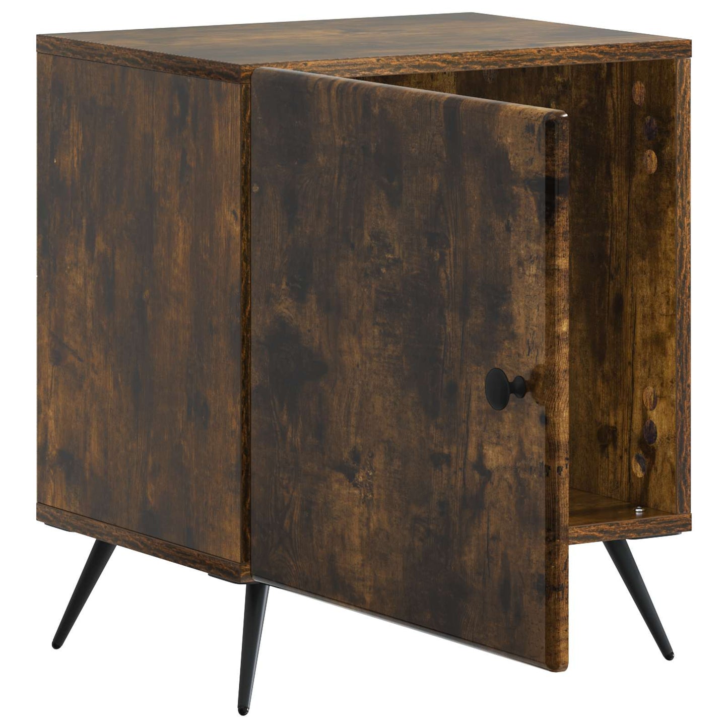 vidaXL Bedside Cabinet Smoked Oak 43 x 34.5 x 50 cm Engineered Wood 4