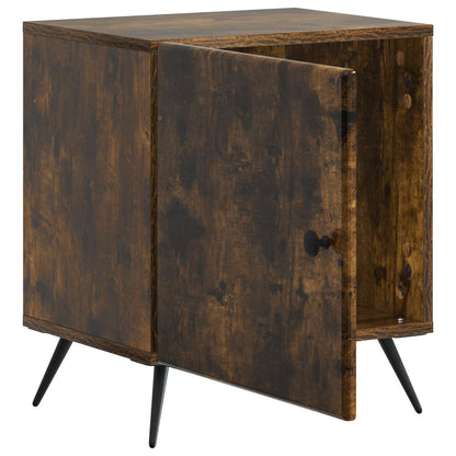 vidaXL Bedside Cabinet Smoked Oak 43 x 34.5 x 50 cm Engineered Wood 4