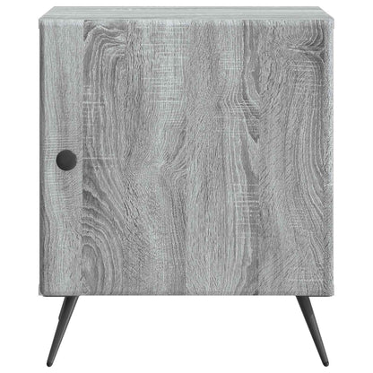 vidaXL Bedside Cabinet Grey Sonoma 43 x 34.5 x 50 cm Engineered Wood 5