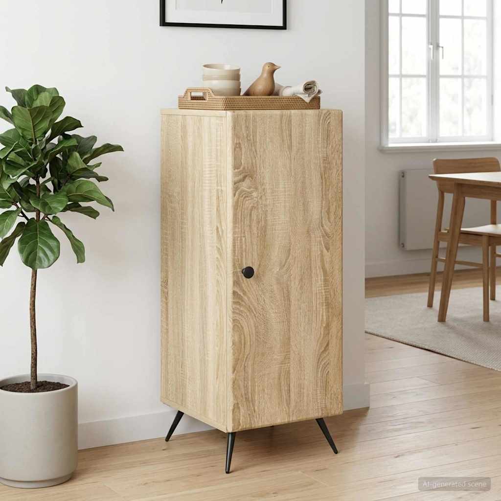 vidaXL Sideboard Sonoma Oak 33 x 34.5 x 90 cm Engineered Wood 4