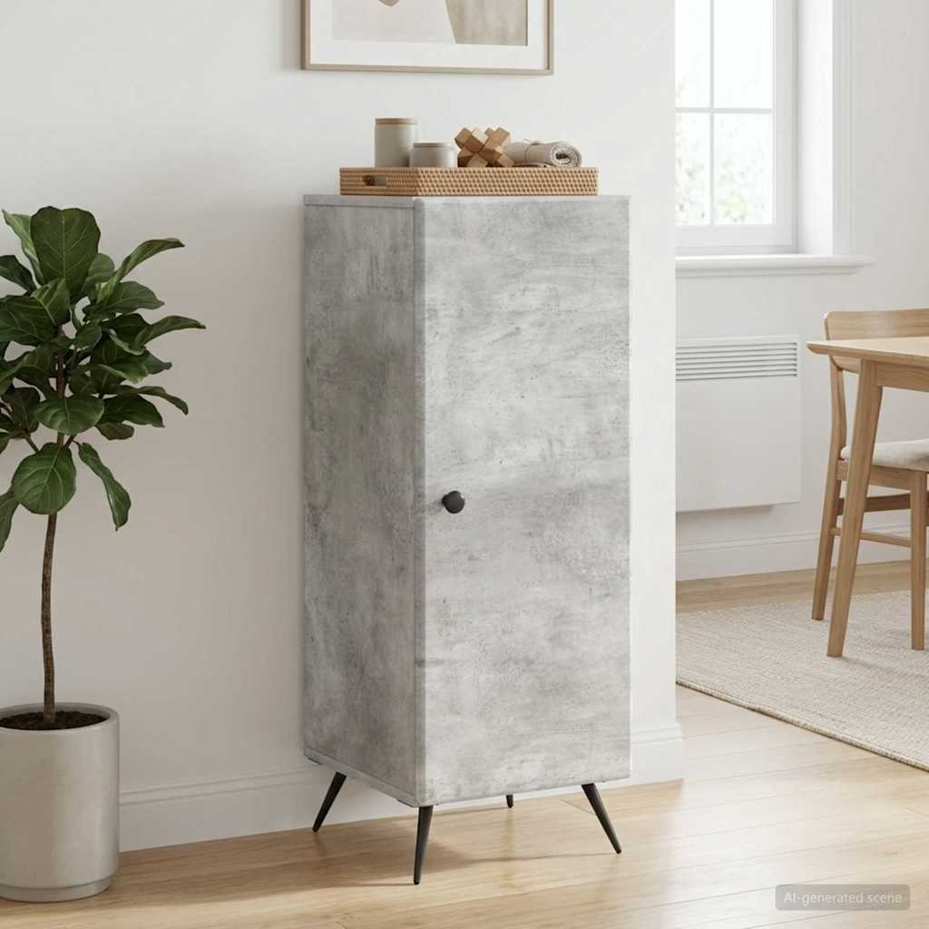 vidaXL Sideboard Concrete Grey 33 x 34.5 x 90 cm Engineered Wood 4